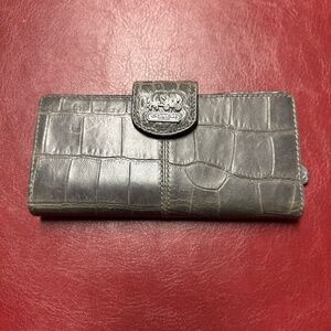 Coach leather embossed wallet